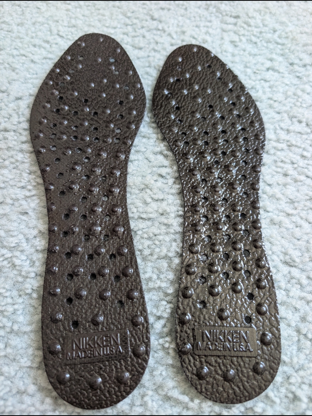 Nikken Brown Massage Insoles - Comfort Foot Support